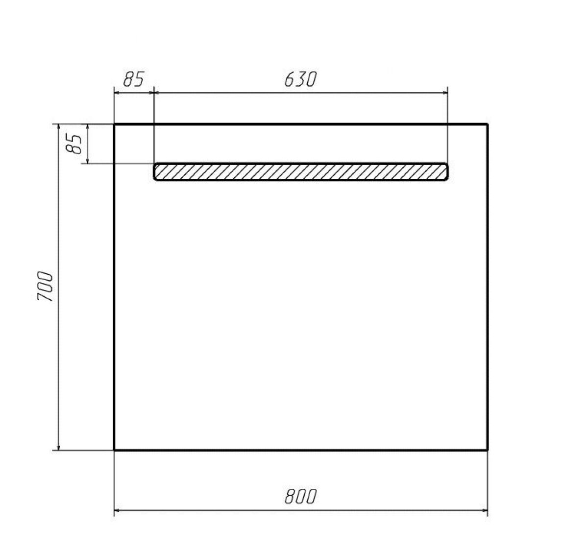 Зеркало Good Light 80 с подсветкой Sansa (GL7008Z) | фото 2